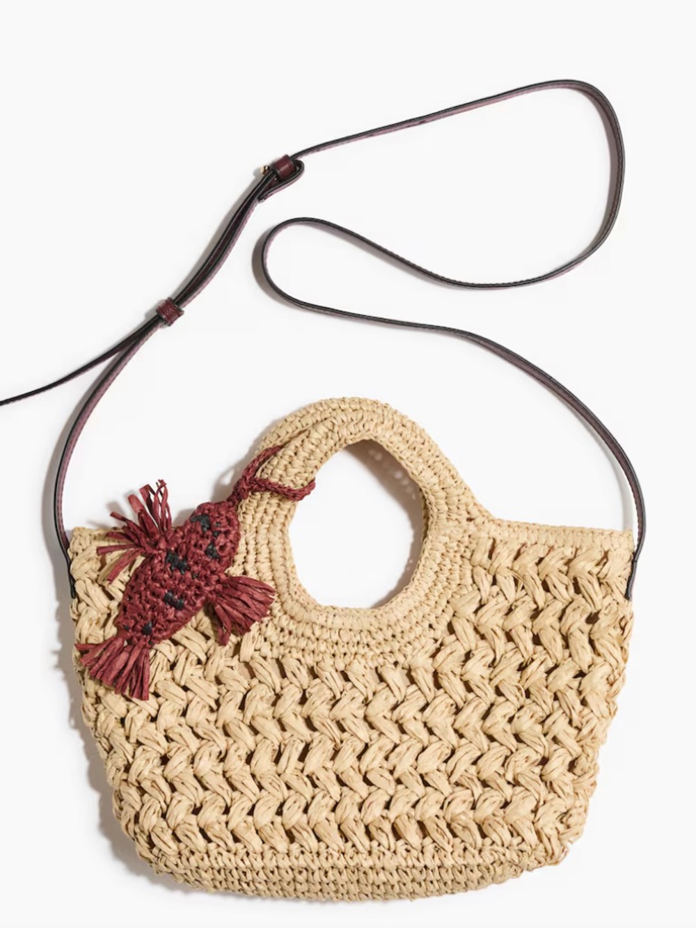 Woven Straw Crossbody Bag